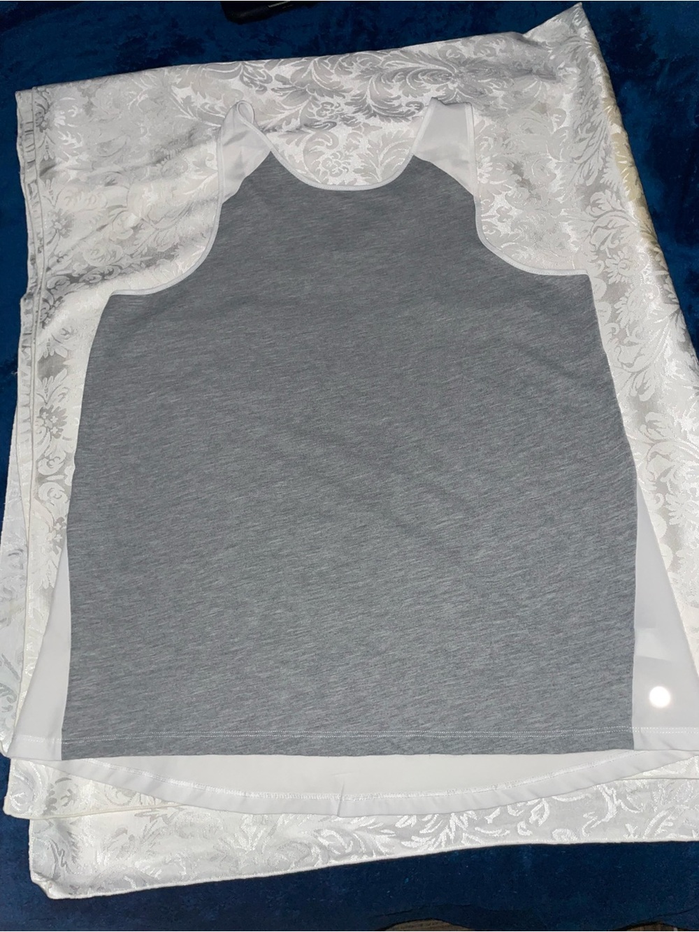 Women’s Gray & White Racerback Tank Top
